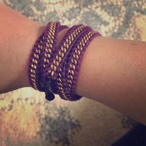 Chan Luu Purple and Gold Wrap Bracelet
